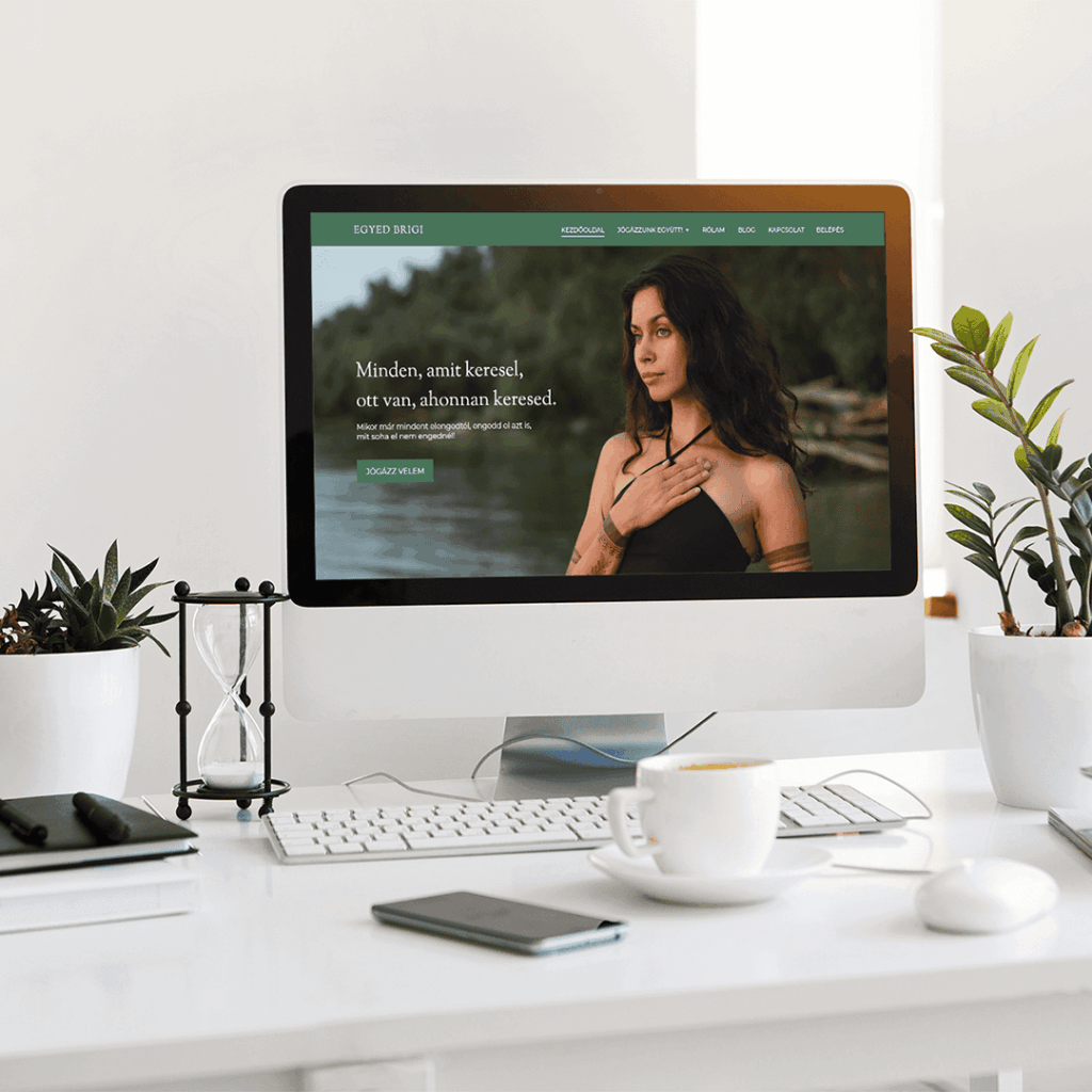 Egyed Brigi webdesign látványterv