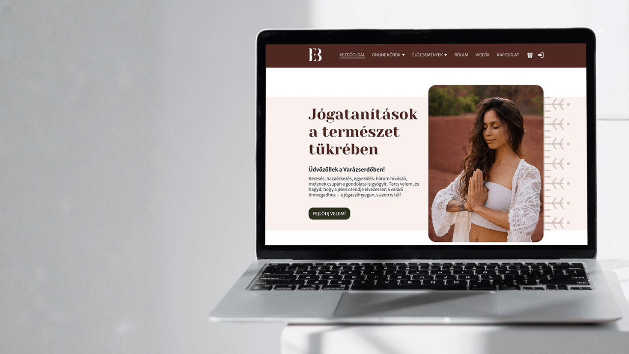 Egyed Brigi weboldal redesign #esettanumány